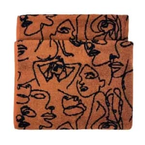 Furn. Everybody Abstract Cotton Jacquard Bath Towel Pecan