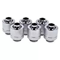 Alphacool Eiszapfen 13/10mm Chrome Compression Fitting - Six Pack