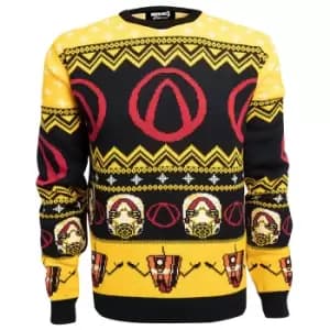 Borderlands Lock Load Loot Christmas Knitted Jumper- Black - XL