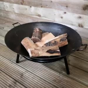60cm Cast Iron Log Burner Fire Pit Bowl Garden Patio Wood Burner