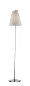 ERMES Floor Lamp with Tapered Shade White Black 31x165cm