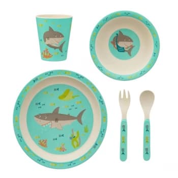 Sass & Belle Shelby the Shark Bamboo Tableware Set