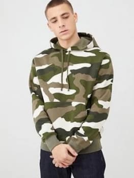 Nike Overhead Camo Hoodie - Olive