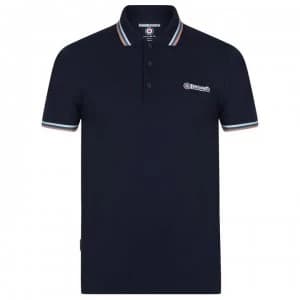 Lambretta Triple Tip Polo Shirt - Navy/Wht/Ocn