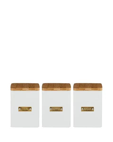 Typhoon Typhoon Otto Square Set of 3 Canisters White LW61701