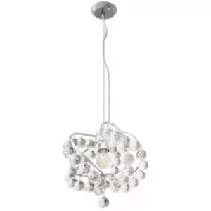 Helam Violeta Pendant Ceiling Light Chrome 26cm