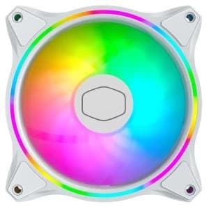 Cooler Master MasterFan MF120 Halo ARGB LED PWM White Case Fan - 120mm