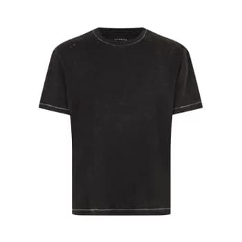AllSaints Beamer Short Sleeve Crew - Jet Black
