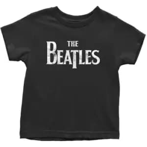 The Beatles - Drop T Logo Kids 5 Years Toddler T-Shirt - Black