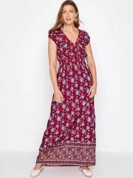 Long Tall Sally Red Border Print Maxi Dress, Red, Size 10, Women