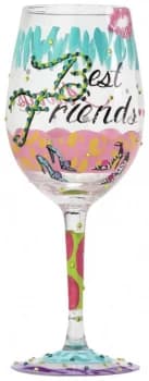 Lolita Best Friends Always Wine Glass.