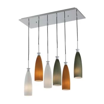 Fan Europe Lighting - Fan Europe SWING 6 Light Cluster Pendant Ceiling Light Multicolour 70x35x27cm