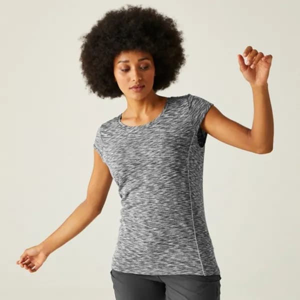 Regatta Womens Hyperdimension II Quick Drying T Shirt 16 - Bust 40' (102cm) Seal Grey RWT249-038-16