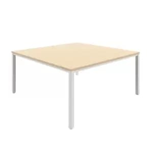 Tc Fraction Infinity 160 x 160 Meeting Table - Maple with White Legs