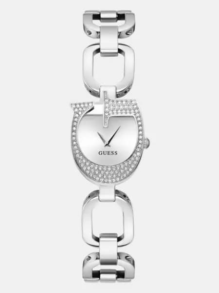 Guess Analogue Watch With G Logo On Dial 15000149 Silver