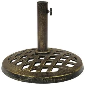 Charles Bentley Cast Iron Round Lattice Parasol Base - 9KG