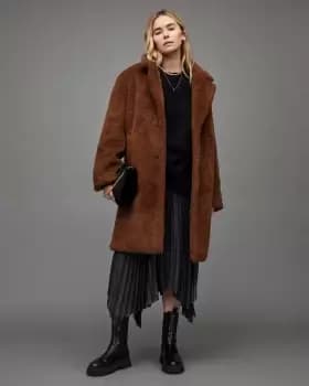 AllSaints Doria Faux Fur Coat