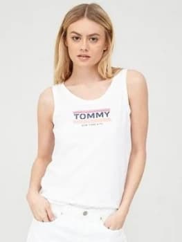 Tommy Jeans Logo Tank Vest - White