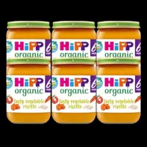 HiPP Organic Tasty Vegetable Risotto Baby Food Jar 6+ Months 6 x 125g