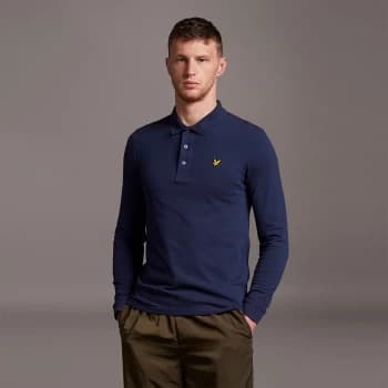 Mens LS Polo Shirt - Navy - S