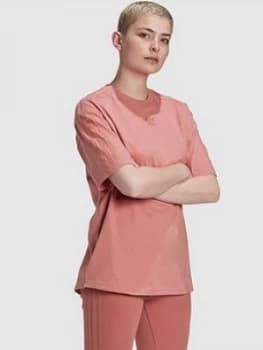adidas Originals New Neutral Boyfriend T-Shirt - Pink, Size 10, Women