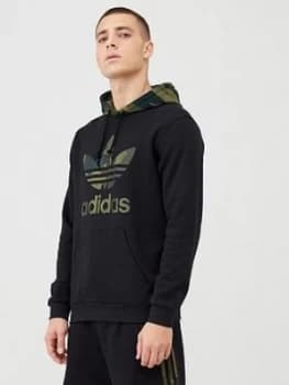 Adidas Originals Camo Logo Overhead Hoodie - Black