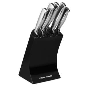 Morphy Richards 5 Piece Knife Block - Black