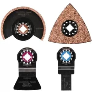 Makita 4 Piece Starlock Tiling Multitool Oscillating Blades Set