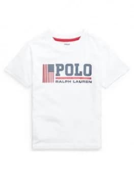 Ralph Lauren Boys Short Sleeve Polo Colour Block T-Shirt - White