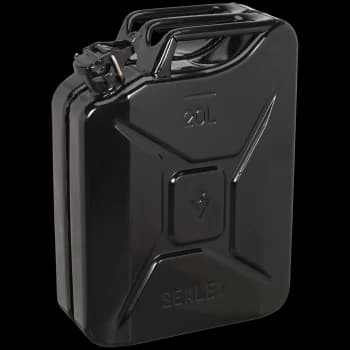 Sealey Metal Jerry Can 20l Black