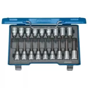 Gedore Screwdriver bit socket set 1/2" 18 pcs TORX T20-60