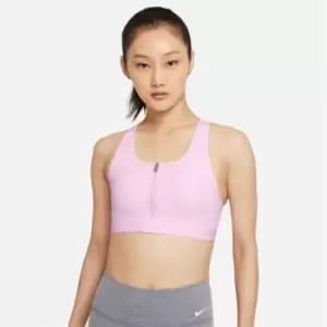 Nike DriFit Swoosh Zip Bra Womens - Pink