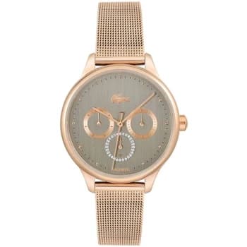 Lacoste 2001205 Womens Birdie Steel Mesh Strap Wristwatch Colour - Rose Gold