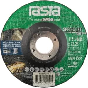 Rasta 3106RA 115X6.0X22.2MM Type-27 A30R Grinding Disc