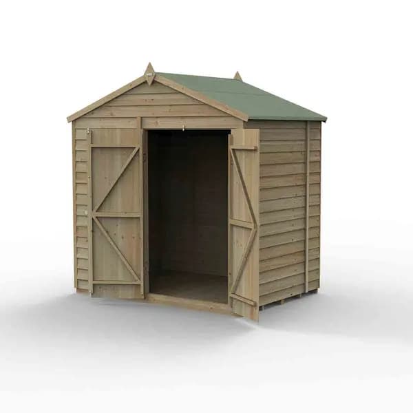 Forest Garden 4LIFE Apex Shed 7x5 - Double Door - No Window