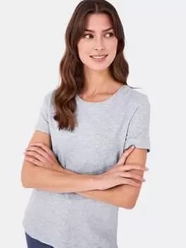 Crew Clothing Perfect Crew Slub T-Shirt -grey, Grey, Size 12, Women