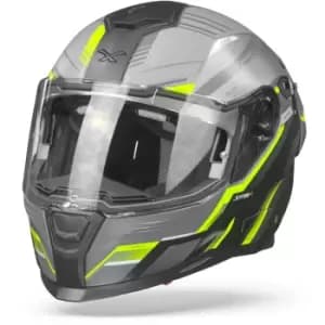 Nexx SX.100R Gridline Grey Neon Matt L