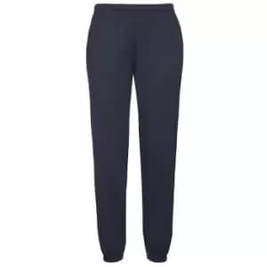 Fruit Of The Loom Mens Elasticated Cuff Jog Pants / Jogging Bottoms (M) (Deep Navy)
