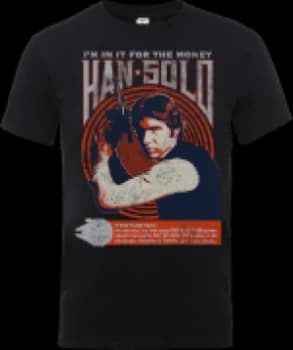 Star Wars Han Solo Retro Poster T-Shirt - Black