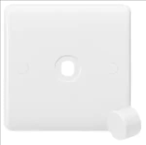 KnightsBridge Curved Edge 1G Dimmer Plate with Matching Dimmer Cap