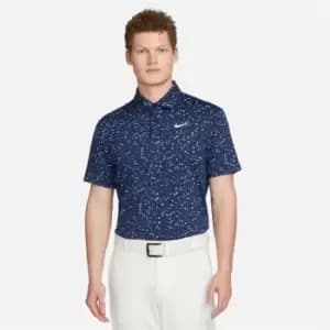 Nike Dri-FIT Tour Mens Floral Golf Polo - Blue