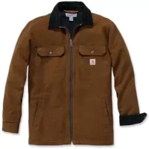 Carhartt Rain Defender Pawnee Zip Shirt, brown, Size 2XL, brown, Size 2XL