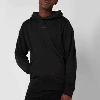 Calvin Klein Jeans Mens Organic Cotton Logo Trim Hoodie - Black - L