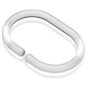 Croydex C Shape Shower Curtain Rings Clear