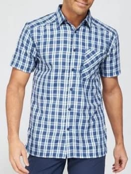 Regatta Mindano Checked Shirt - Blue, Size S, Men