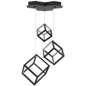 Netlighting Merano Augusta Integrated LED Pendant Ceiling Light Sandy Black Alum