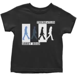 The Beatles - Abbey Road Colours Crossing Kids 5 Years Toddler T-Shirt - Black