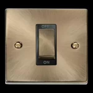 Click Scolmore Deco Ingot 1 Gang 45A 2 Pole Switch - VPAB500BK