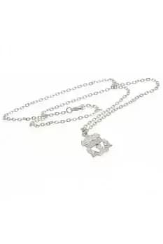 Silver Plated Crest Pendant And Chain