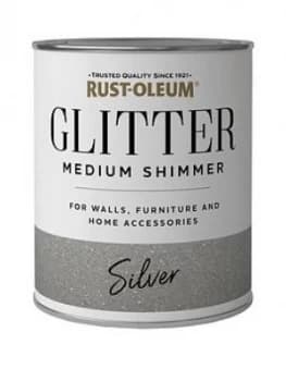 Rust-Oleum Glitter Medium Shimmer Paint ; Silver 250Ml